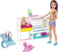 Barbie  Skipper Babysitter Bed and Bouncer Set