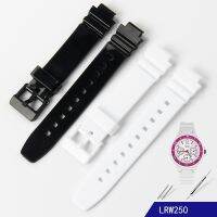 （Bar watchband）เปลี่ยน BlackWatchbands ForLRW 250H500H LRW250H LX500H อุปกรณ์เสริมซิลิโคน RubberBand Strap