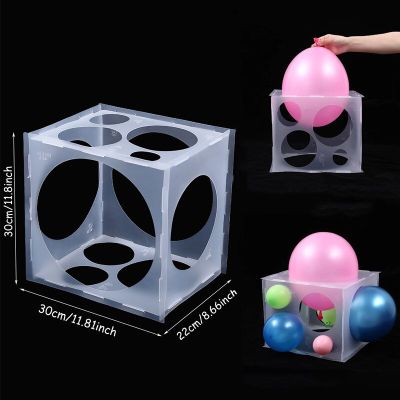 11 Hole 2-10 Inch Folding Balloon Measuring Box Balloon Decoration Measuring Tool Balloon Arch  Balloon Post  Glue Dot Inflator Balloons