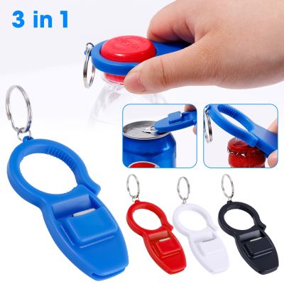 3 1 Multifunction Beer Can Opener Plastic Keychain Wall-mounted Beverage Bottle Household Accessories Tools