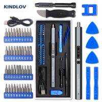 KINDLOV Electric Screwdriver Set 50 In 1 Precision Hex Torx Bits Magnetic Screwdrivers With LED Light Phone Repair Electric Tool Drills  Drivers