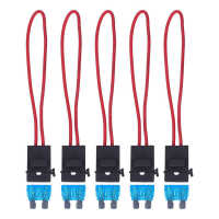 5 Pack Automotive Blade Fuse Holder Set with 15A Fuse Waterproof 14AWG Inline Fuse Holder 30A Fuses  Accessories