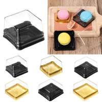 ★COD&amp;Ready Stock★50 Sets Egg-Yolk Puff Packing boxes Wedding DIY Candy Box Cupcake Multi Size Packaging