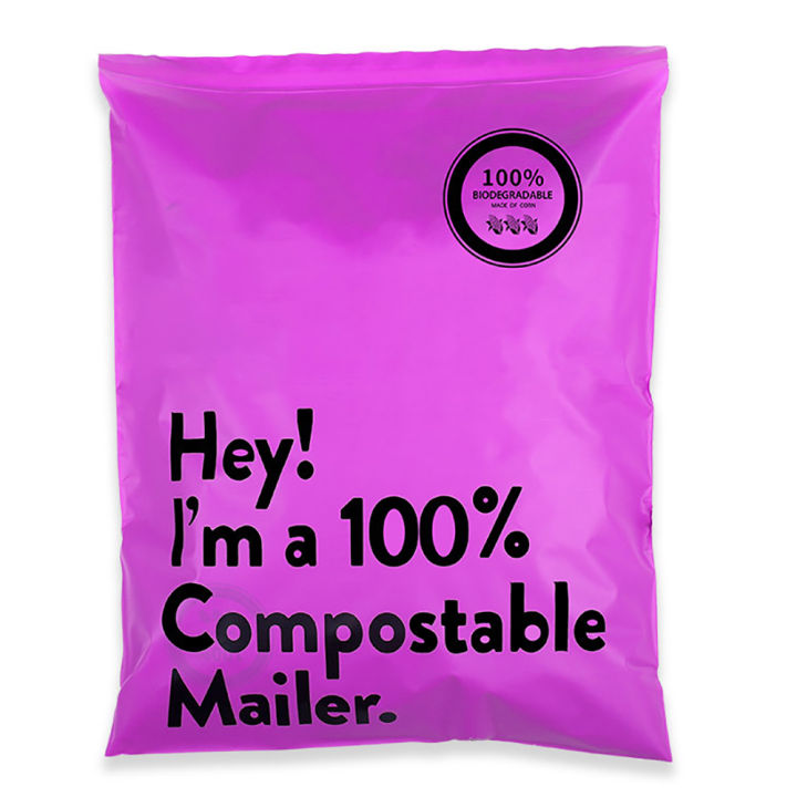 50pcs-eco-friendly-biodegradable-recycled-plastic-shipping-envelope-mailer-bag-pink-black-yellow