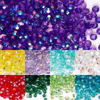 hotx【DT】 2-6mm Jelly Resin Rhinestones Non Hotfix Round Flatback Beads Bottles Mugs Crafts W0670