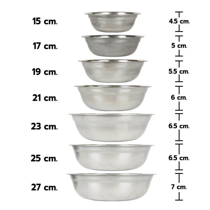 ชามซุป-ชาม-สแตนเลส-มีให้เลือก-5-ขนาด-15-17-19-21-23-25-27-cm-เครื่องครัว-ของใช้ในบ้าน-ชาม-กะละมัง-สแตนเลส