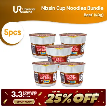 Nissin Cup Noodles, Beef Flavor 40g, 6 pcs.