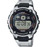 Casio แบตเตอรี่ 10 ปี กันน้ำ200m นาฬิกาข้อมือผู้ชาย สายสแตนเลส รุ่น AE-2000WD-1A ของแท้ รับประกัน 1 ปี