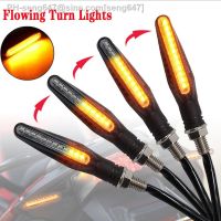 1Pcs LED Motorcycle Turn Signals Lights 12SMD Tail Flasher Flowing Water Blinker IP68 Bendable Motorcycle Flashing Light