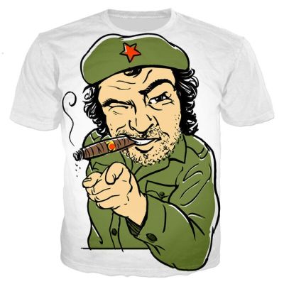 ผู้ชายฤดูร้อน Che Guevara 3D พิมพ์เสื้อยืด Unisex แฟชั่นสไตล์สบายๆ T เสื้อ Harajuku Streetwear เสื้อผู้หญิงขนาดใหญ่เสื้อยืด