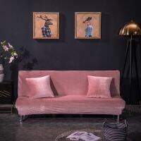 Plush fabric Armless Sofa Bed Cover Universal size slipcovers stretch covers cheap Couch Protector Elastic bench Futon Cover