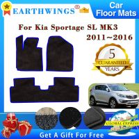 สำหรับ Kia Sportage SL MK3 2011 ~ 2016 2012 2013แผงพรมเสื่อปูพื้นรถยนต์แผ่นเชิงเขาพรมปลอกคลุมแผ่นแปะเท้าสติกเกอร์เครื่องประดับ