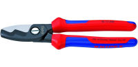 KNIPEX - 95 12 200 Tools - Cable Shears With Twin Cutting Edge, Cable Cutter, Cable Pliers, Multi-Component, 200mm