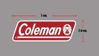 สติกเกอร์ Coleman ขนาดเล็ก งานออฟเซ็ทแท้ ทนน้ำ กันแดด ติดกล่อง ติดถังน้ำแข็ง ติดโต๊ะ ติดรถ อุปกรณ์แคมปิ้ง สวยงาม ทนทาน