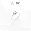 Nhẫn bạc nữ miuu silver, nhẫn đính đá 6 trấu caryl ring - ảnh sản phẩm 1