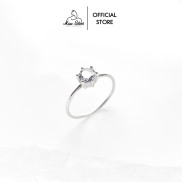 Nhẫn bạc nữ Miuu Silver, nhẫn đính đá 6 trấu Caryl Ring