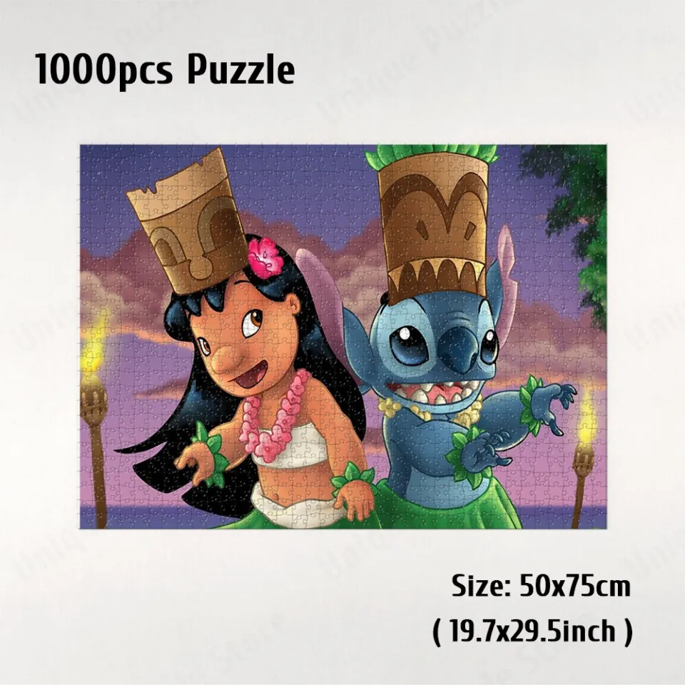 Lilo and Stitch Hula Party Large Puzzle Fun Cartoon Adult Puzzle Classic  Walt Disney Collection Hobbies Puzzle Games Toys