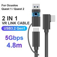 【CW】 Charging Cable for Oculus Quest 1/2 Link USB 3.2 2 in 1 Type C To USB A Cord Stream VR Data Transfer Cable VR Headset parts