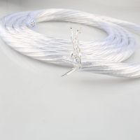 1.5M 6N OFC silver plated Cord Bulk Hifi Audio Power Wire Supreme Reference Power Cable For DIY