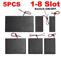 5PCS 1/2/3/4/6/8 Slot AA High quality DIY Battery Holder Storage Case Box With Leads Switch ON/Off AA Battery Box Back Cover