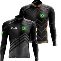 2022 Brazil National Winter Cycling Jersey Long Sleeve Clothing Japanese Race Road Bike Shirts Bicycle Tops MTB Uniform Maillot