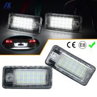 Newprodectscoming License Plate Light License Tag Lights 2pcs Xenon White LED Car Number Plate Lamps For Audi A3 S3 A4 S4 A5 A6 S6 A8 S8 Q7 RS4