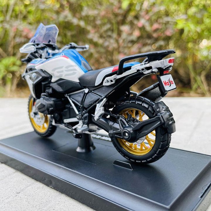 maisto-1-18ใหม่-bmw-r1250gs-silvardo-ต้นฉบับที่ได้รับอนุญาตการจำลองโมเดลมอเตอร์ไซค์อัลลอยของขวัญรถของเล่น