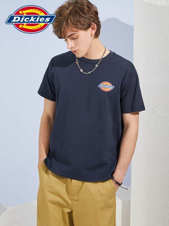 dickies-เสื้อยืดบอร์ดน้ำหนักเบารุ่นพื้นฐานแขนสั้นสำหรับผู้ชาย2023ใหม่ฤดูใบไม้ผลิและฤดูร้อนผ้าฝ้ายตัวสั้น8905