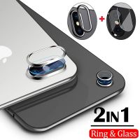 Metal Camera Lens Protector For iPhone 7 8 Plus Lens Protective Circle Ring Cover with Tempered Glass For iPhone X 7 8 Plus