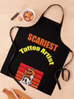 Scariest Tattoo-artist  Apron Tattooists Artist Gift Kitchen Cooking Tablier Cuisine Chef Gardening