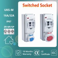 IP67 Electrical Switches CEE Socket With Miniature Circuit Breaker Protection IP66 Waterproof Lockable Distribution box