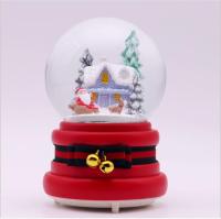 Crystal Christmas music box Ball Creative Merry Christmas Santa Claus Decorations Holiday LED Night Light Gift for Baby Children