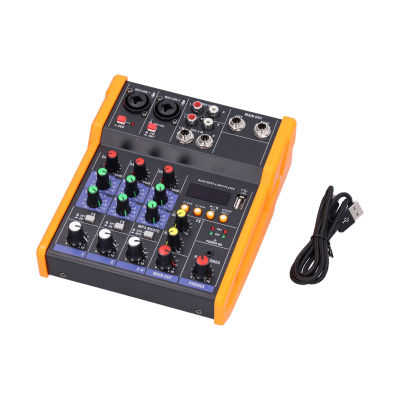 Audio Mixer Smart Noise Reduction Wireless USB Socket Portable 4 Way Mixer for Webcast Party