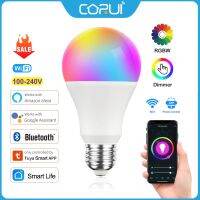 CORUI Tuya WiFi E27 B22สมาร์ทหรี่แสงได้หลอดไฟ RGBCW 100-240โวลต์ไฟ LED สมาร์ทชีวิต App ควบคุมสนับสนุน Alexa Home อลิซ