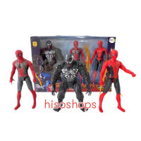 Spider Man and Venom Model 3 Pcs. โมเดลฮีโร่สไปเดอร์แมน ฟิกเกอร์ แพค 3 ตัว สไปเดอร์แมนและเวน่อม จากหนังดังมาเวล มีไฟ