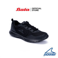 Bata บาจา ยี่ห้อ Power รองเท้ากีฬา รองเท้าผ้าใบ รองเท้าพละนักเรียน รองเท้าพละ รุ่น Wave Accent สีดำ 8216907