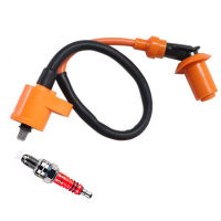 JointFlowers Racing IGNITION COIL + หัวเทียน + กล่อง CDI สำหรับ GY6 50cc-150cc เครื่องยนต์4จังหวะ ATV