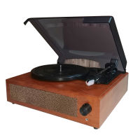 【 Sale】Gramophone เครื่องบันทึกไวนิล Vintage Classic Turntable แผ่นเสียงในตัวลำโพงสเตอริโอ