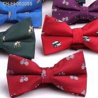 ○ New Mens Cartoon Monkey Bike Bowtie for Men Polyester Jacquard Animal Bow Tie Wedding Business Suits Bowties Gravatas Butterfly