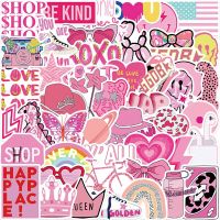 10/50PCS Cartoon Preppy Pink Graffiti Stickers Car Guitar Motorcycle Luggage Suitcase DIY Classic Toy Decal Sticker for Kid