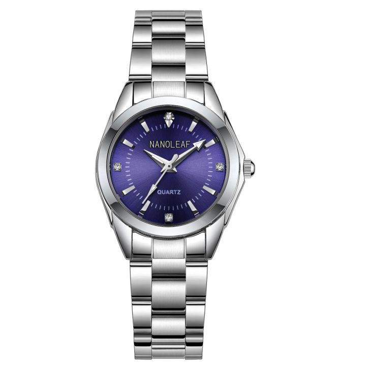 nanoleaf-นาฬิกาควอทซ์สำหรับผู้หญิง-นาฬิกาควอทซ์วัสดุสแตนเลสเคลื่อนไหวนาฬิกาหน้าปัดสีชมพูสไตล์เรียบง่ายของขวัญนาฬิกาควอตซ์สุภาพสตรี