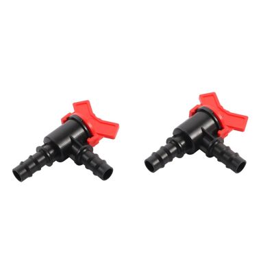 ；【‘； 16Mm Pipe Water Control L Shaped Valve Greenhouse Drip Irrigation Watering Gardening PE Pipe Tube Switch Waterstop Connectors