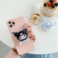 【digitizer】 Kawaii Sanrio ขายึดโทรศัพท์มือถือ Kuromi Cinnamoroll Melody รองรับการกระแทกกลมจับเพื่มฐานของเล่นที่วางโทรศัพท์พับได้