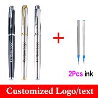 【living stationery】โลหะ Gel3pcs/ชุดธุรกิจ BallpointGet 2 Inkpenlogo ตัวอักษรชื่อเครื่องเขียนขายส่ง