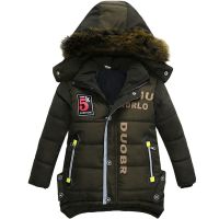 Bibihou New Boys Parka Snowsuit Children Jackets Warm Boys Clothes Kids Baby Thick Cotton Down Jacket Cold Winter Coat Outwear