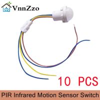 ❏ 10 sztuk/partia PIR czujnik detektor inteligentny przełącznik 110V 220V LED PIR czujnik ruchu na podczerwień wykrywanie automatyczny czujnik światła przełącznik