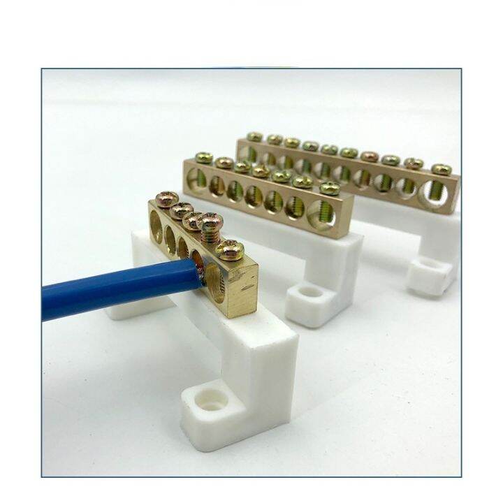 1pcs-barrier-terminal-strip-bar-block-zero-line-5-7-10-12-position-copper-grounding-strip-terminal-wire-connector