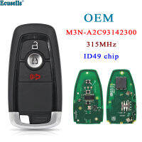 Oibwye OEM 3ปุ่มแบบไร้กุญแจกุญแจรีโมตอัจฉริยะชิป ID49 315Mhz สำหรับ Ford Fusion Edge Explorer Mustang M3N-A2C93142300 FCC