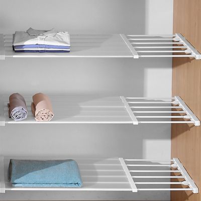 Adjustable Closet Organizer Storage Shelf Wall Mounted Kitchen Rack Space Saving Wardrobe Decorative Shelves Cabinet Holders