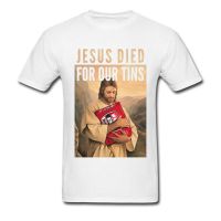 2023 Jesus ตายแล้วสำหรับของเราเสื้อยืดพิมพ์ลายเทพเจ้าขำขันตามสมัยนิยมเสื้อยืดคอกลมใหม่ผ้าฝ้าย100% ฤดูร้อนขายส่งราคาถูกเสื้อยืดแบรนด์คุณภาพสูงเสื้อยืดผู้ชาย Xs-3xl ป๊อปยูนิเซ็กส์